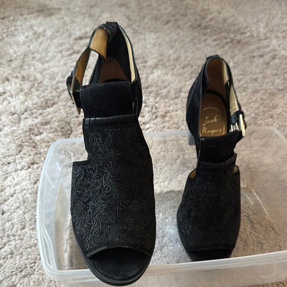 Jack Rogers Black Heels Elegant Design